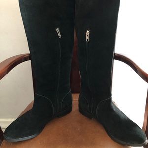 New UGG black suede riding boots sz 8
